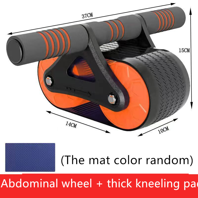 Double Wheel Ab Roller with Automatic Rebound - Waist Trainer for Home Gym