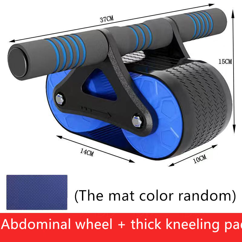 Double Wheel Ab Roller with Automatic Rebound - Waist Trainer for Home Gym