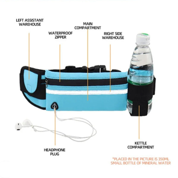 Slim Fitness Waist Bag – Perfect for Running, Hiking, and Gym